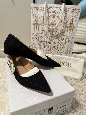 Size 7 Black DIOR Flats